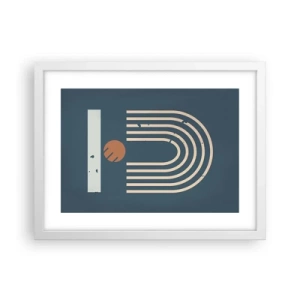 Affiche dans un cadre blanc - Poster - Géométrie sur la grenade - 40x30 cm