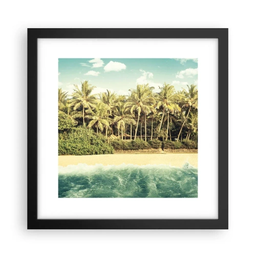 Affiche dans un cadre noir - Poster - Peut-être ici? - 30x30 cm