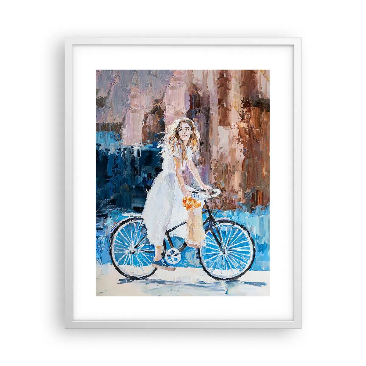 Affiche dans un cadre blanc - Poster - Joie du matin - 40x50 cm