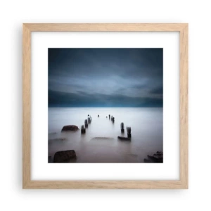 Affiche dans un chêne clair - Poster - Lac pensif - 30x30 cm