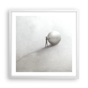 Affiche dans un cadre blanc - Poster - Jeu de la vie - 50x50 cm