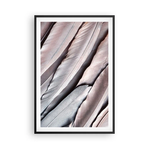 Affiche dans un cadre noir - Poster - En argent rose - 61x91 cm