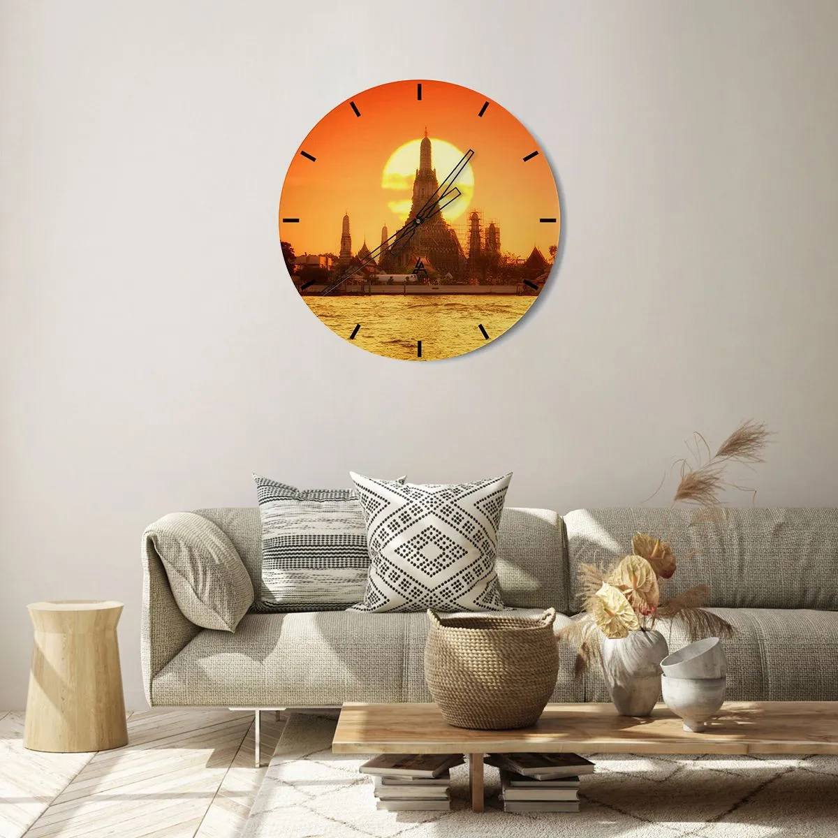 Horloge murale - Pendule murale - Vers le soleil, toujours vers le soleil - 40x40 cm