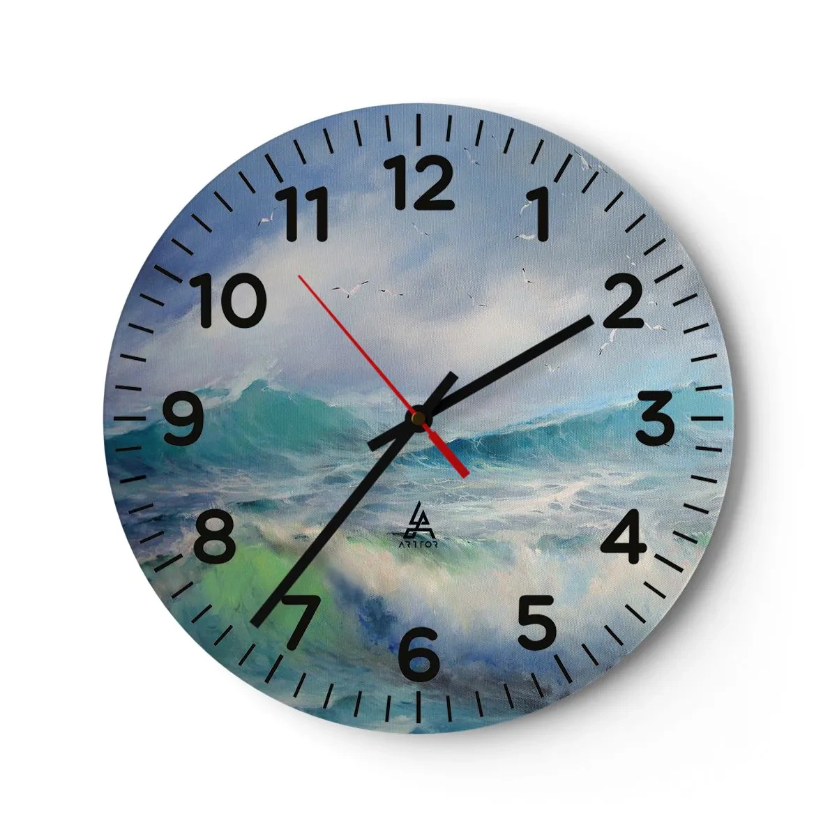 Horloge murale - Pendule murale - "Le tourbillon hurlait de triomphe..." - 30x30 cm