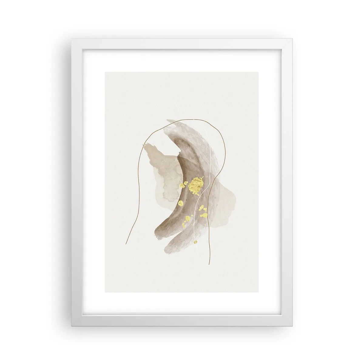 Affiche dans un cadre blanc - Poster - rencontré dans l'espace - 30x40 cm