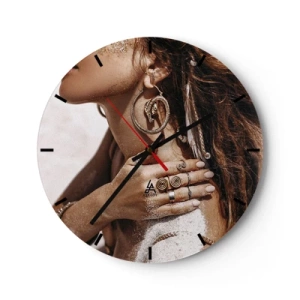 Horloge murale - Pendule murale - Reine des plages sauvages - 40x40 cm