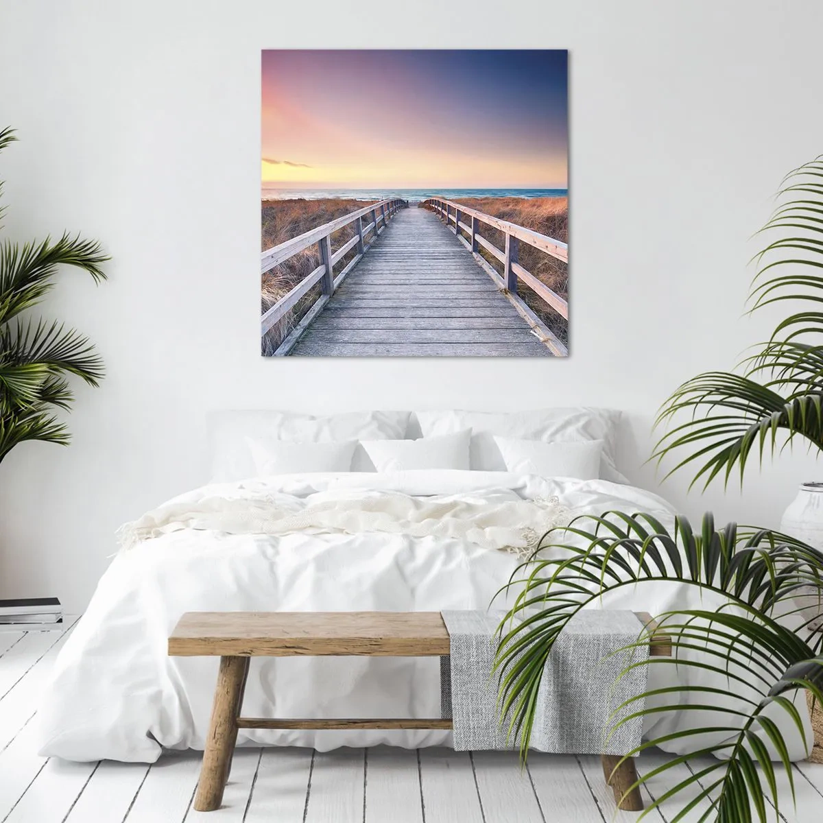 Impression sur toile - Image sur toile - Aurore baltique du soir - 40x40 cm