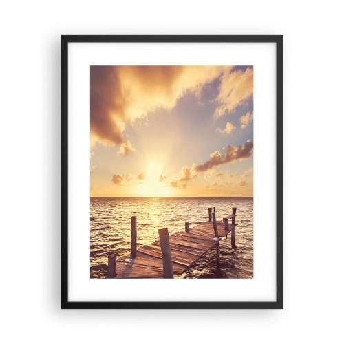 Affiche dans un cadre noir - Poster - La terre d'or de la douceur - 40x50 cm