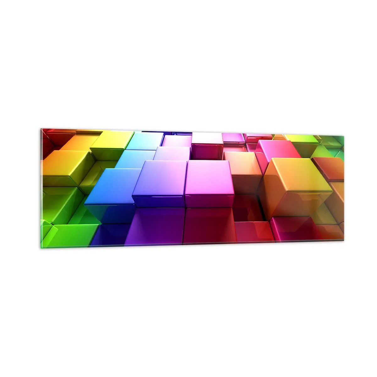 Impression sur verre - Image sur verre - Collaboration Op art dans une équipe - 90x30 cm