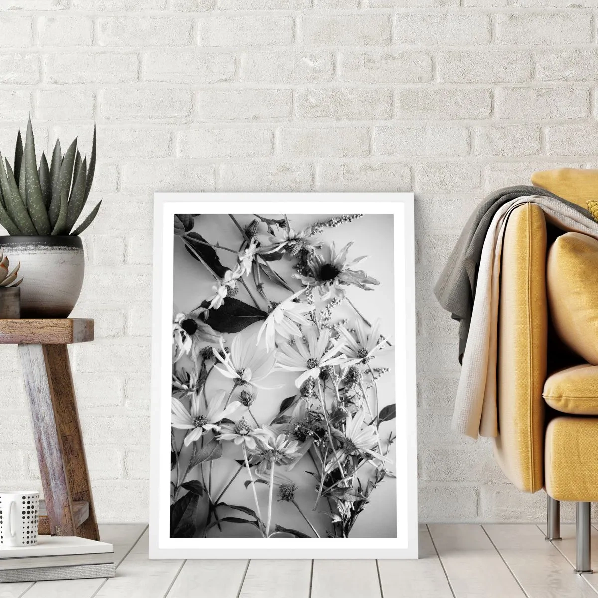 Affiche dans un cadre blanc - Poster - Non-un bouquet de fleurs - 30x40 cm