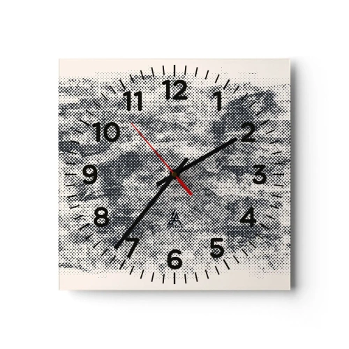 Horloge murale - Pendule murale - Composition brumeuse - 30x30 cm