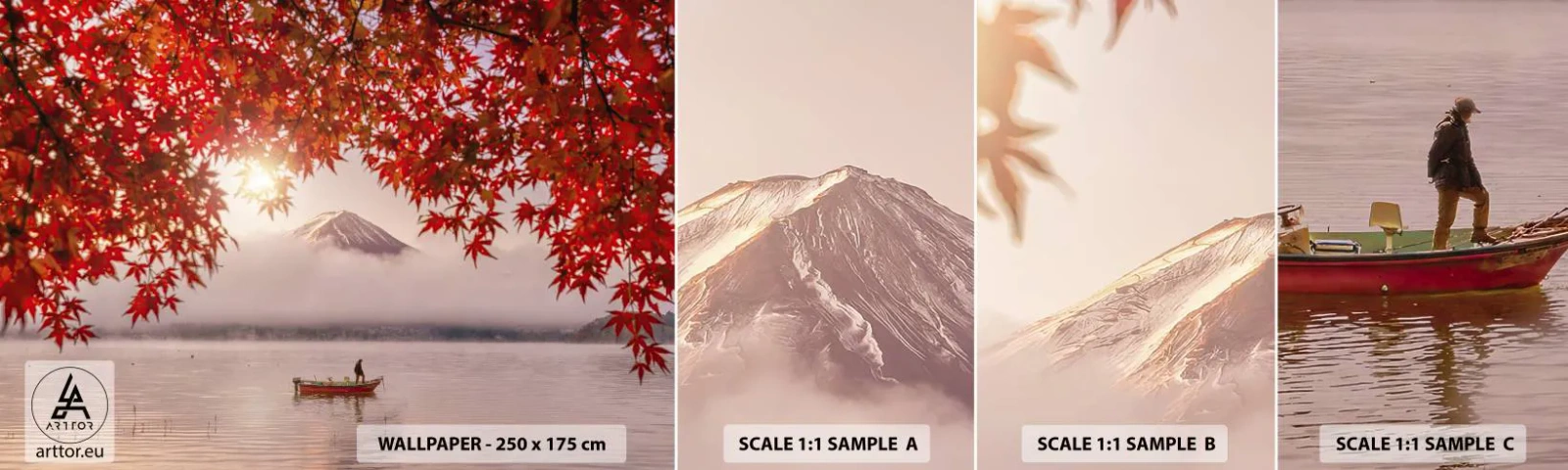 Échantillon De Papier Peint Standard Eco - Dans le climat japonais - Paysage, Lac, Japon - 100x30 cm