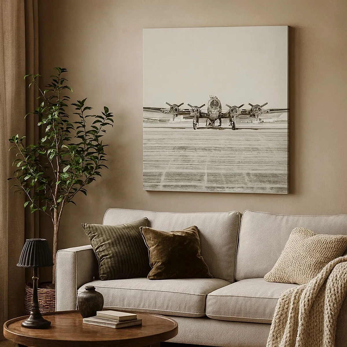 Impression sur toile - Image sur toile - Toujours prêt! - 30x30 cm