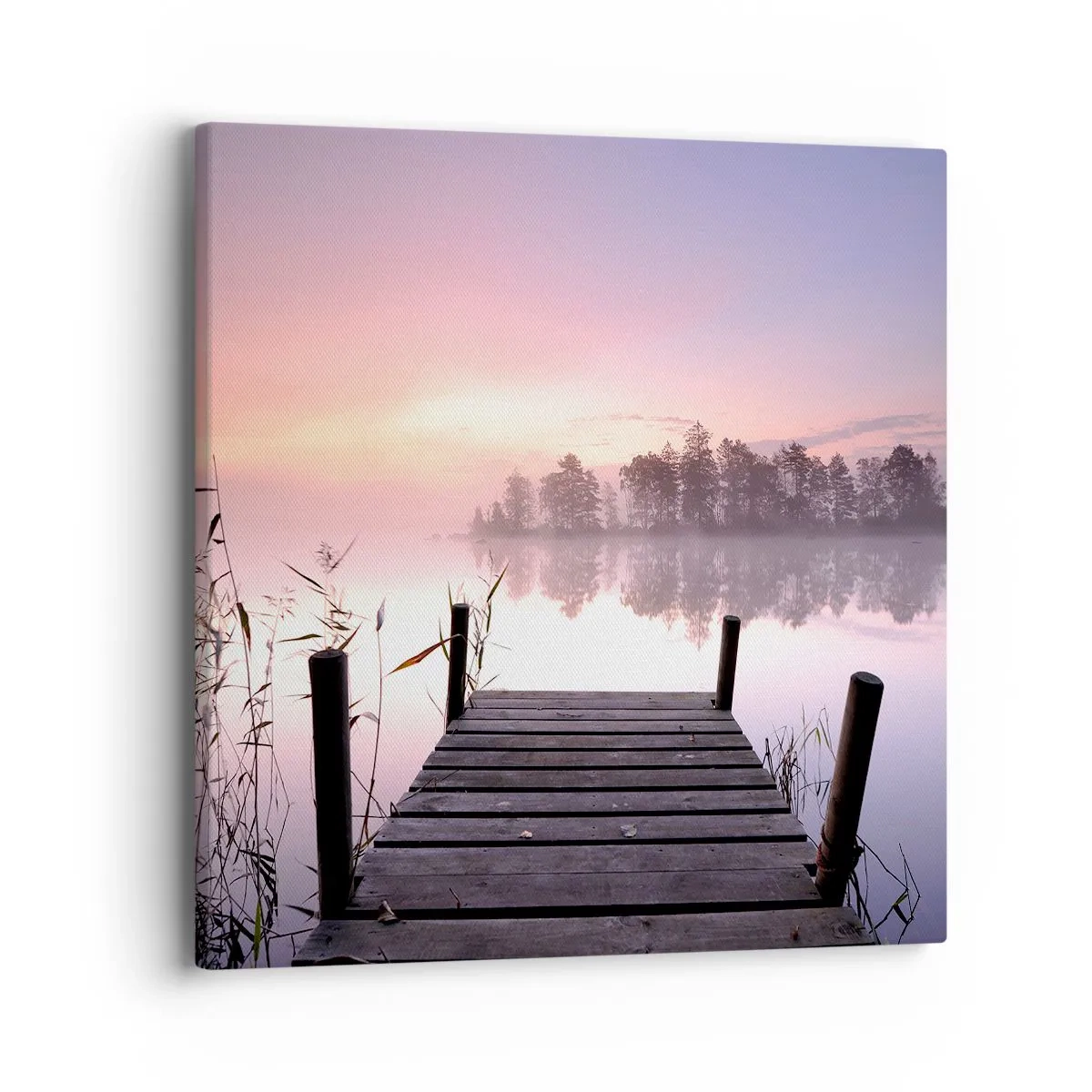 Impression sur toile - Image sur toile - De la brume lilas… - 40x40 cm