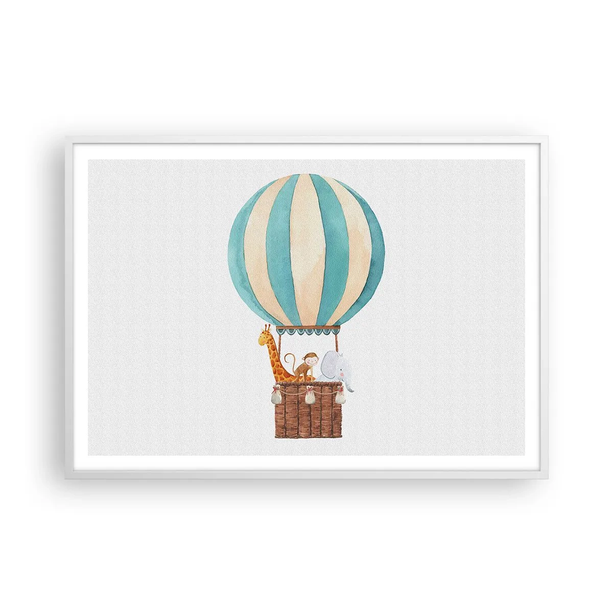 Affiche dans un cadre blanc - Poster - Voyage fantastique - 100x70 cm