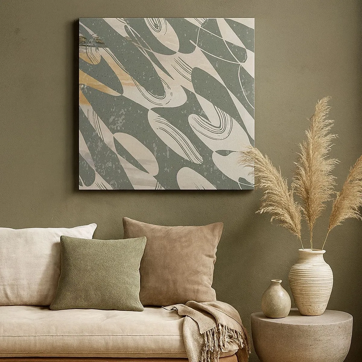 Impression sur toile - Image sur toile - Abstraction rythmique - 30x30 cm