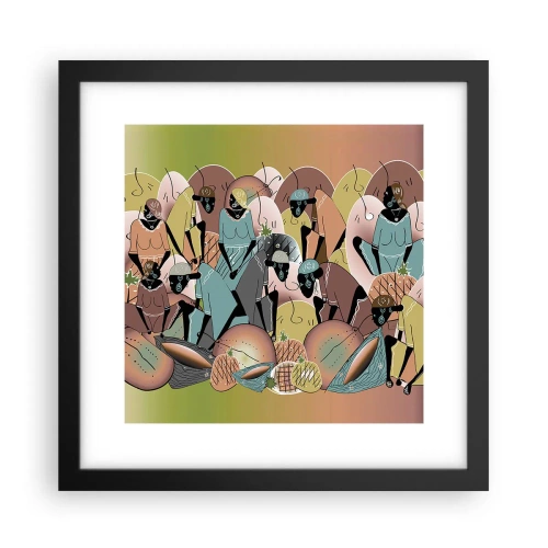 Affiche dans un cadre noir - Poster - De grandes fêtes arrivent - 30x30 cm
