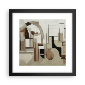 Affiche dans un cadre noir - Poster - Paysage urbain 2.0 - 30x30 cm