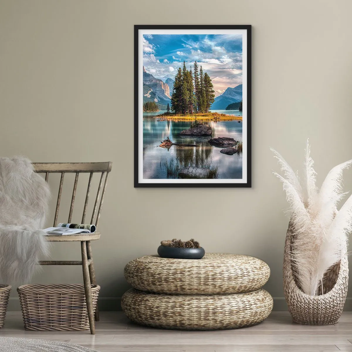 Affiche dans un cadre noir - Poster - Sous les grandes eaux claires - 70x100 cm