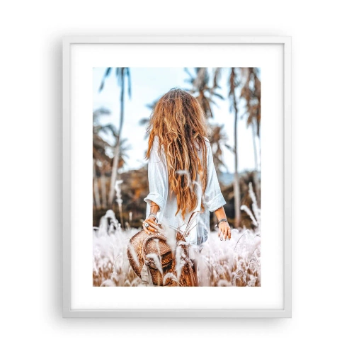 Affiche dans un cadre blanc - Poster - Né de peluches d'herbe - 40x50 cm