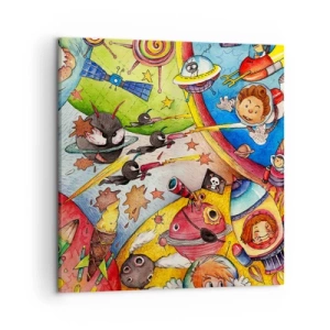 Impression sur toile - Image sur toile - Grande aventure spatiale - 50x50 cm