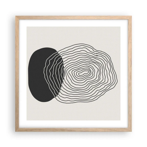 Affiche dans un chêne clair - Poster - Durabilité et oscillation - 50x50 cm