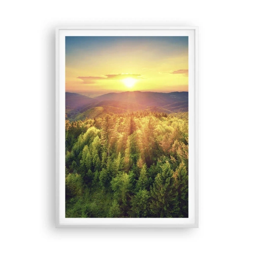 Affiche dans un cadre blanc - Poster - Monts et sommets - 70x100 cm