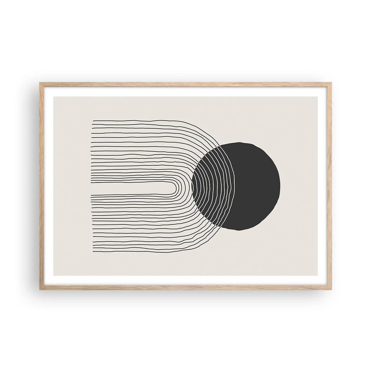 Affiche dans un chêne clair - Poster - Tremblement et confiance - 100x70 cm