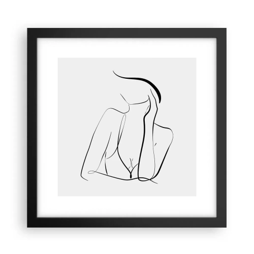 Affiche dans un cadre noir - Poster - Sur les vague d'un rêve - 30x30 cm