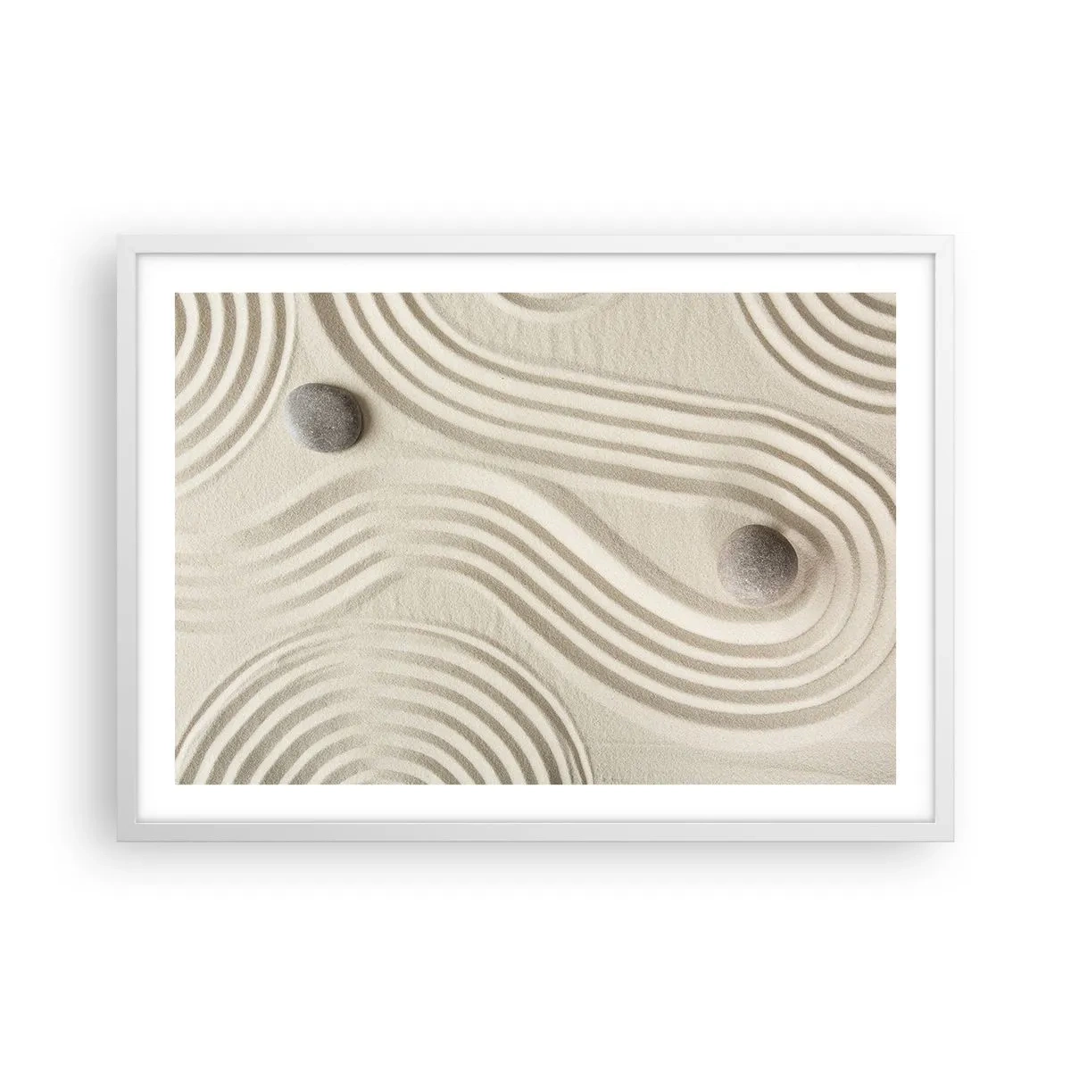 Affiche dans un cadre blanc - Poster - Touche de chaleur - 70x50 cm