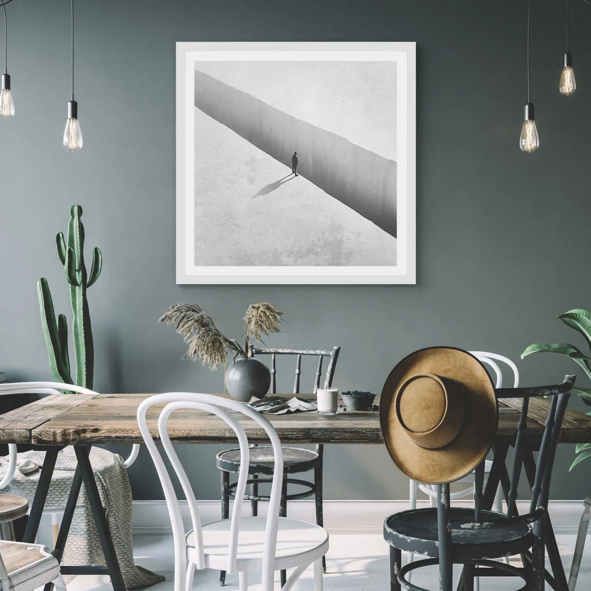 Affiche dans un cadre blanc - Poster - Un objectif clair - 50x50 cm