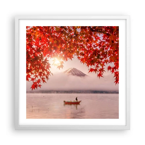 Affiche dans un cadre blanc - Poster - Dans le climat japonais - 50x50 cm