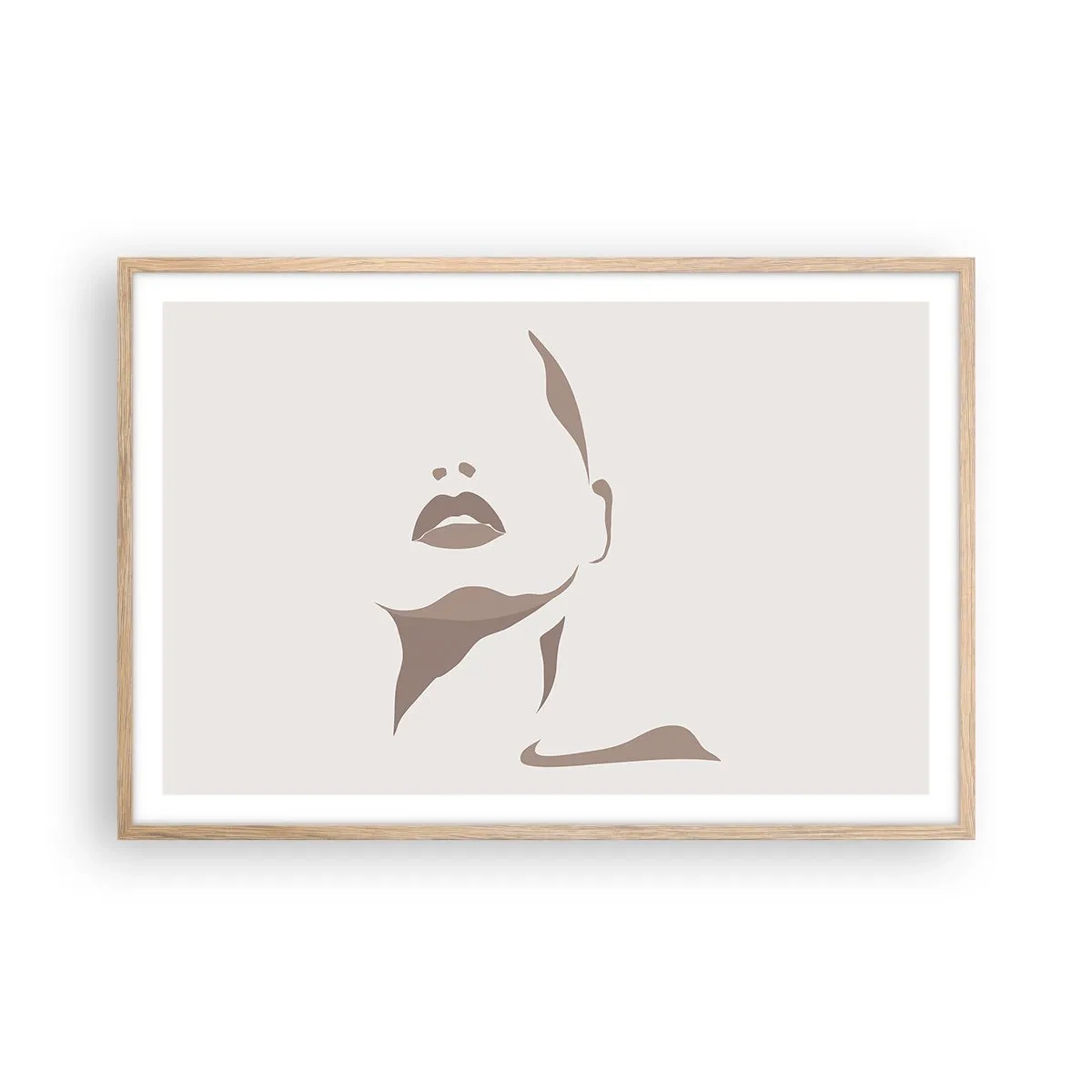 Affiche dans un chêne clair - Poster - Fait de lumière et d'ombre - 91x61 cm