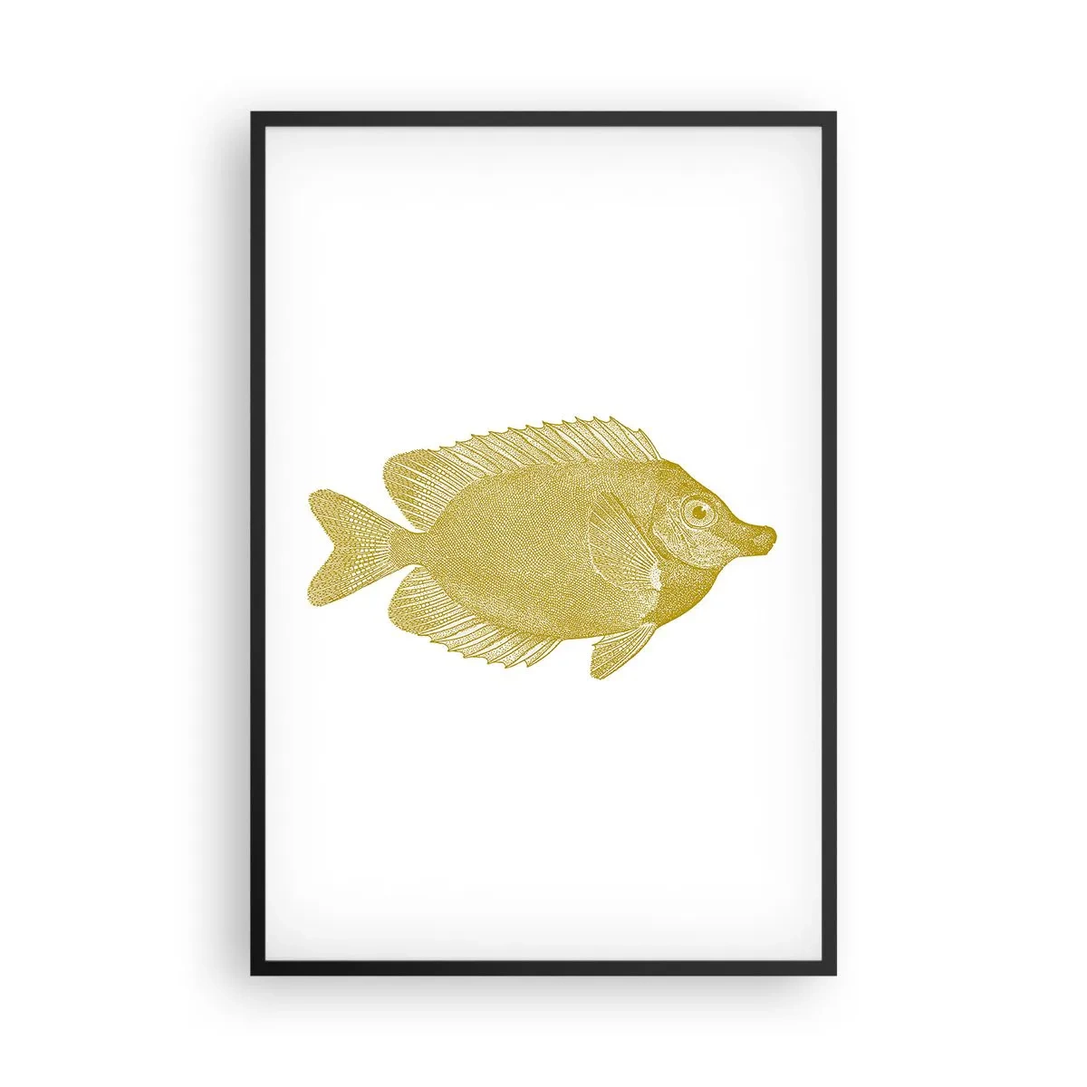 Affiche dans un cadre noir - Poster - Du poisson et c'est tout - 61x91 cm