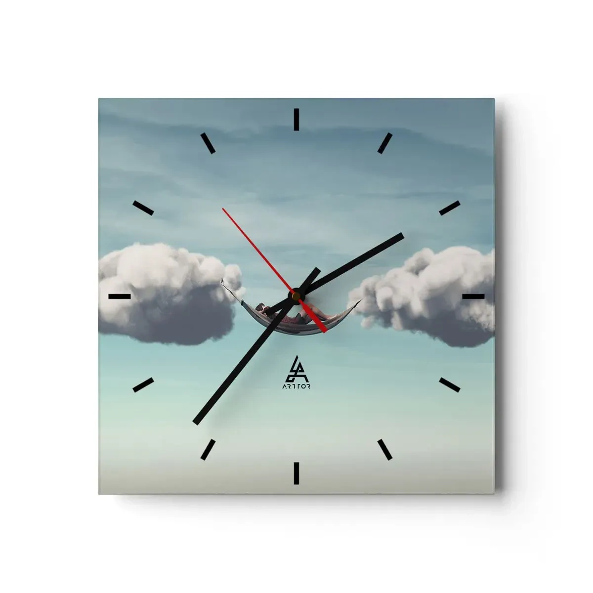 Horloge murale - Pendule murale - Instant de bonheur - 40x40 cm