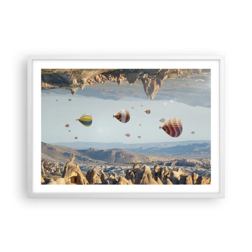 Affiche dans un cadre blanc - Poster - Ici, tout est possible - 70x50 cm