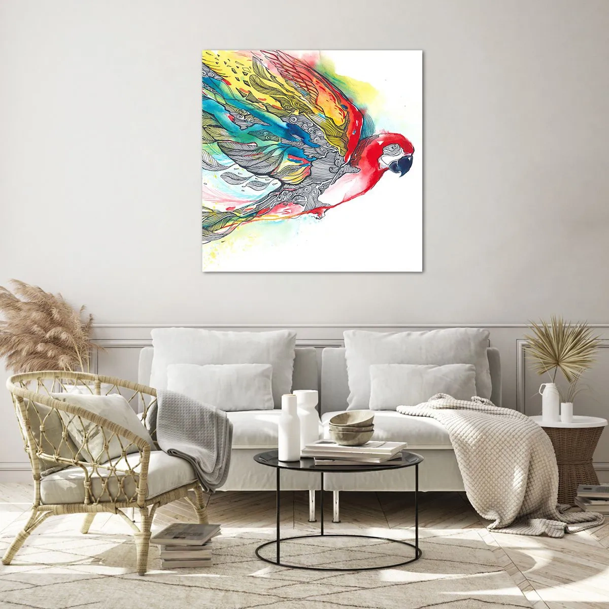 Impression sur verre - Image sur verre - Vivez haut en couleurs - 40x40 cm