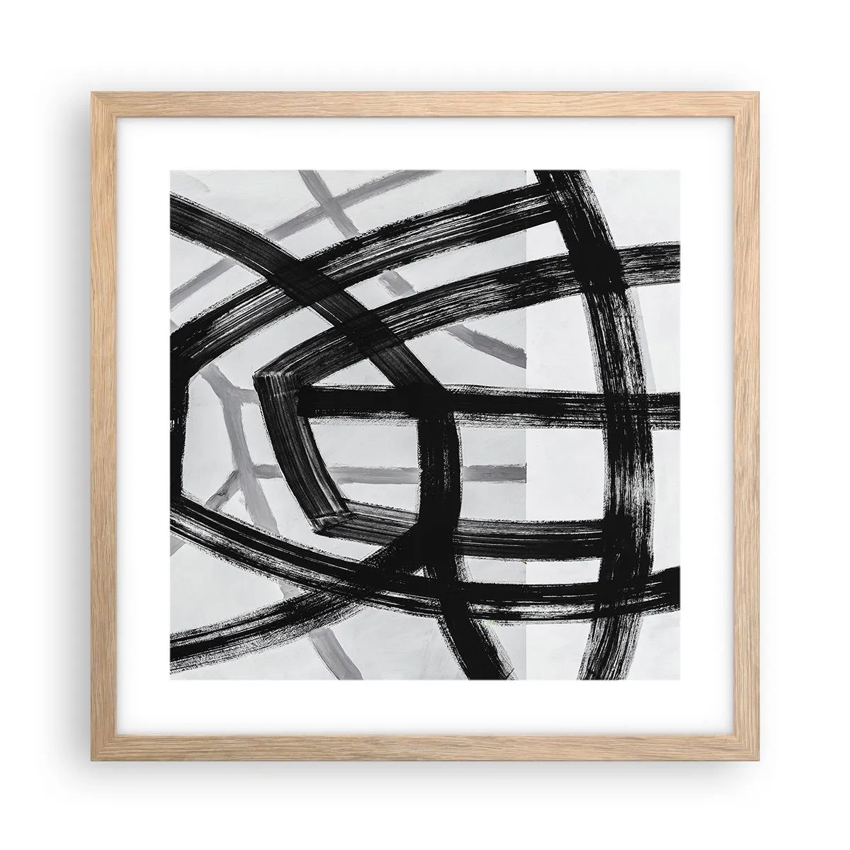 Affiche dans un chêne clair - Poster - Profondeur du bâtiment - 40x40 cm