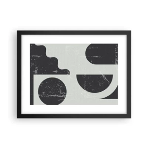 Affiche dans un cadre noir - Poster - Composition dessus et dessous - 40x30 cm