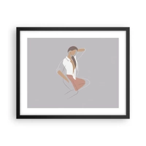 Affiche dans un cadre noir - Poster - Contour gracieux - 50x40 cm