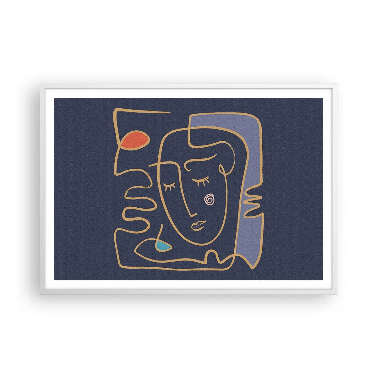 Affiche dans un cadre blanc - Poster - En réflexion - 100x70 cm