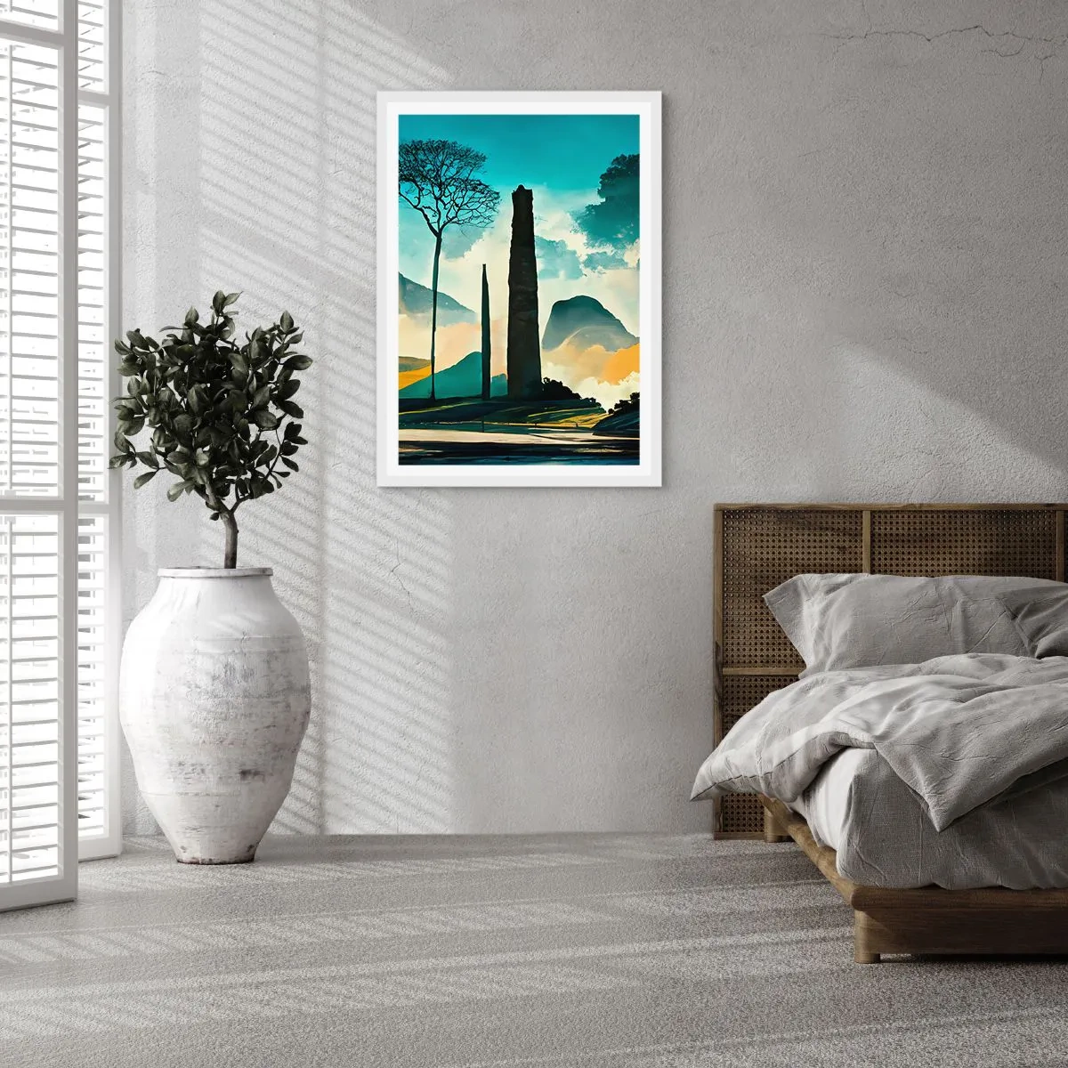 Affiche dans un cadre blanc - Poster - Toujours de plus en plus haut - 40x50 cm