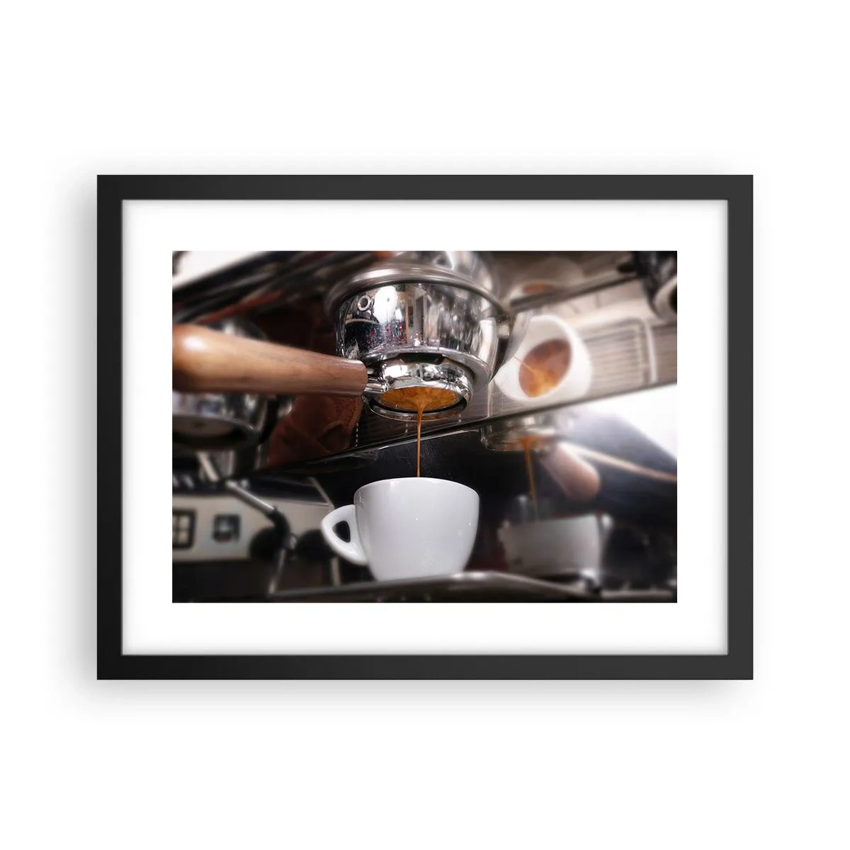 Affiche dans un cadre noir - Poster - Bon moment de la journée - 40x30 cm