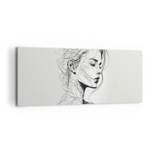 Impression sur toile - Image sur toile - Portrait en pensée - 100x40 cm