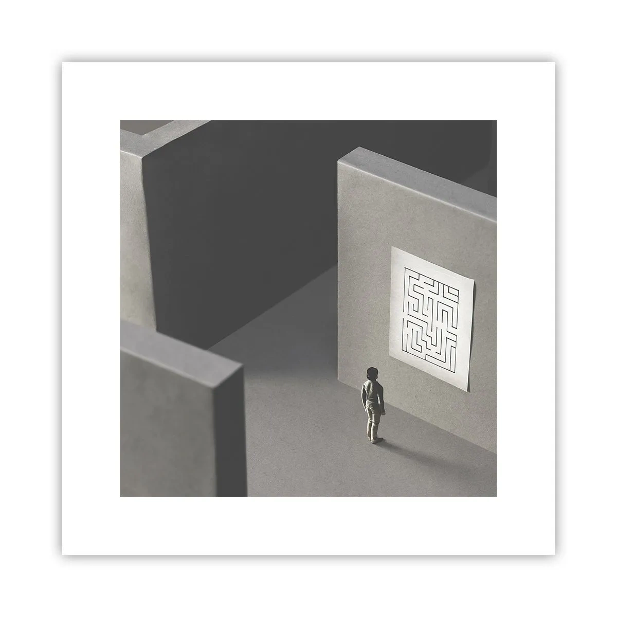 Affiche - Poster - Mais où suis-je? - 30x30 cm