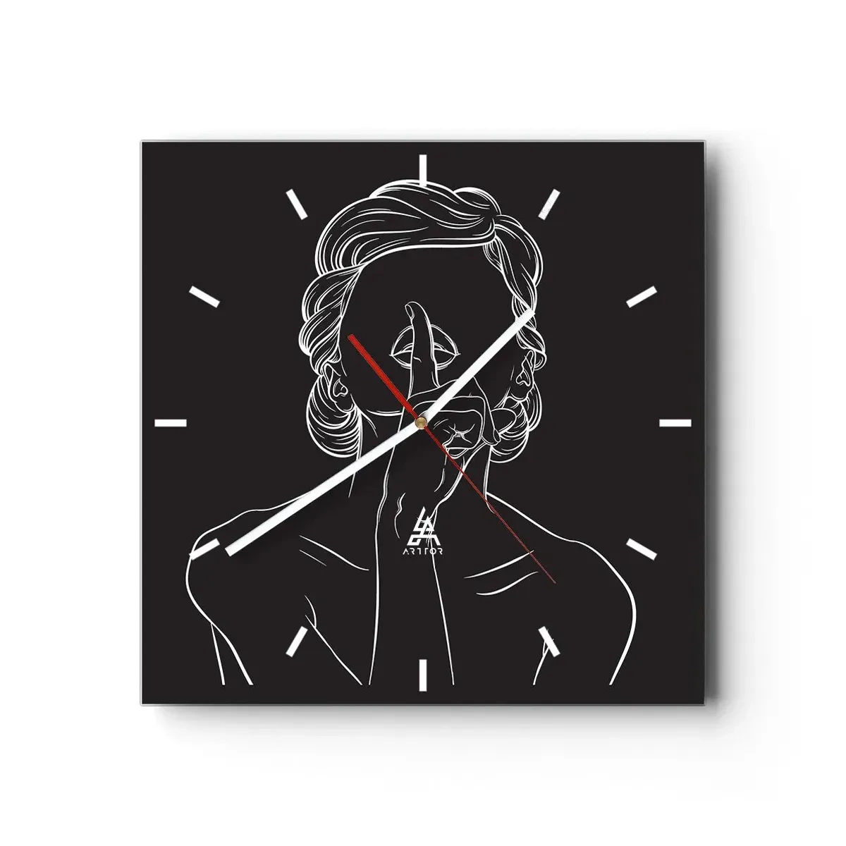 Horloge murale - Pendule murale - La beauté s'épanouit en silence - 40x40 cm
