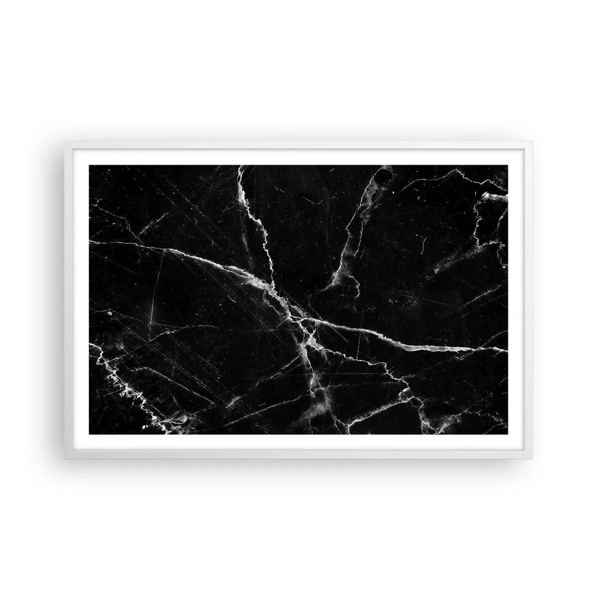 Affiche dans un cadre blanc - Poster - La vie secrète de la pierre - 91x61 cm