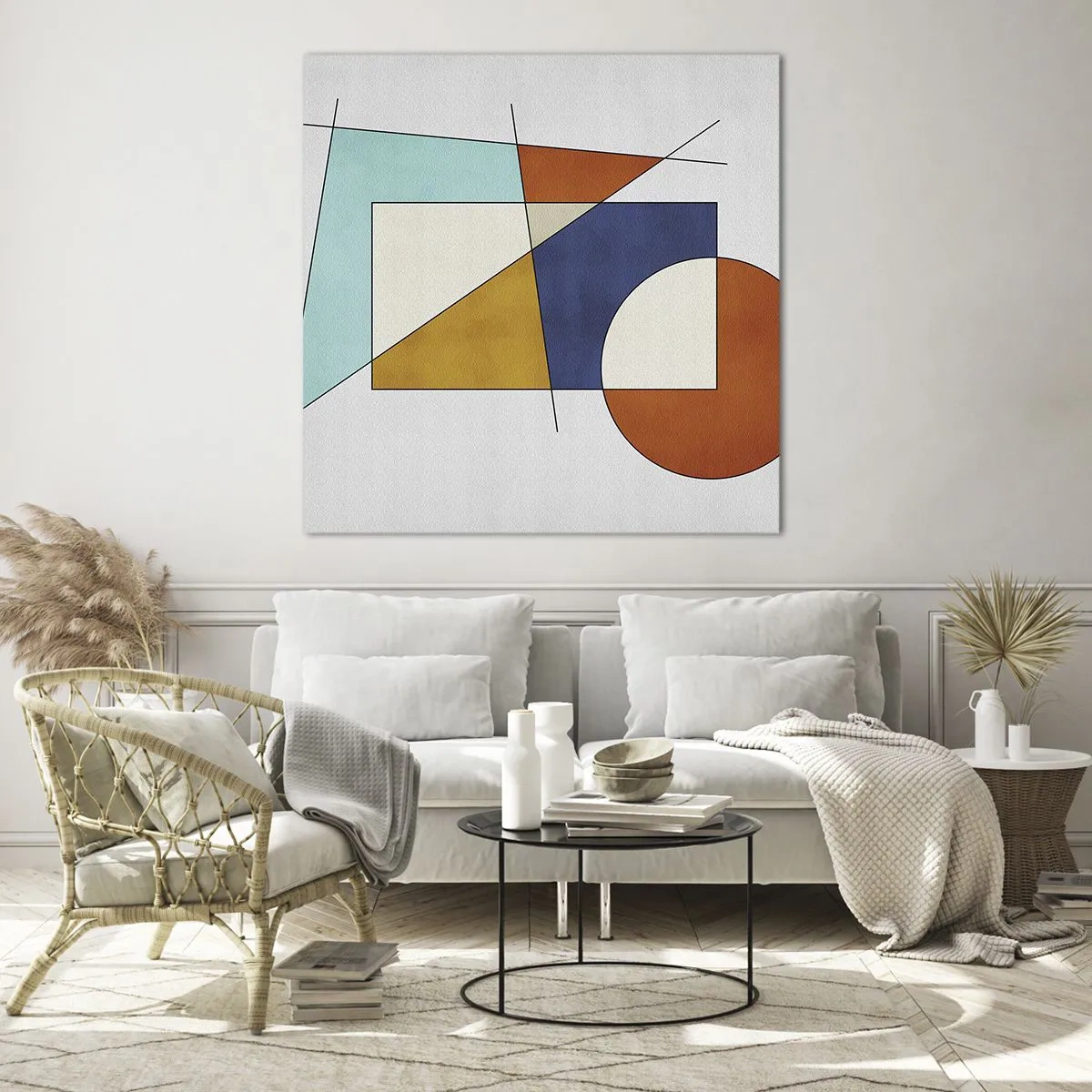 Impression sur verre - Image sur verre - Abstraction : plaisir moderniste - 40x40 cm