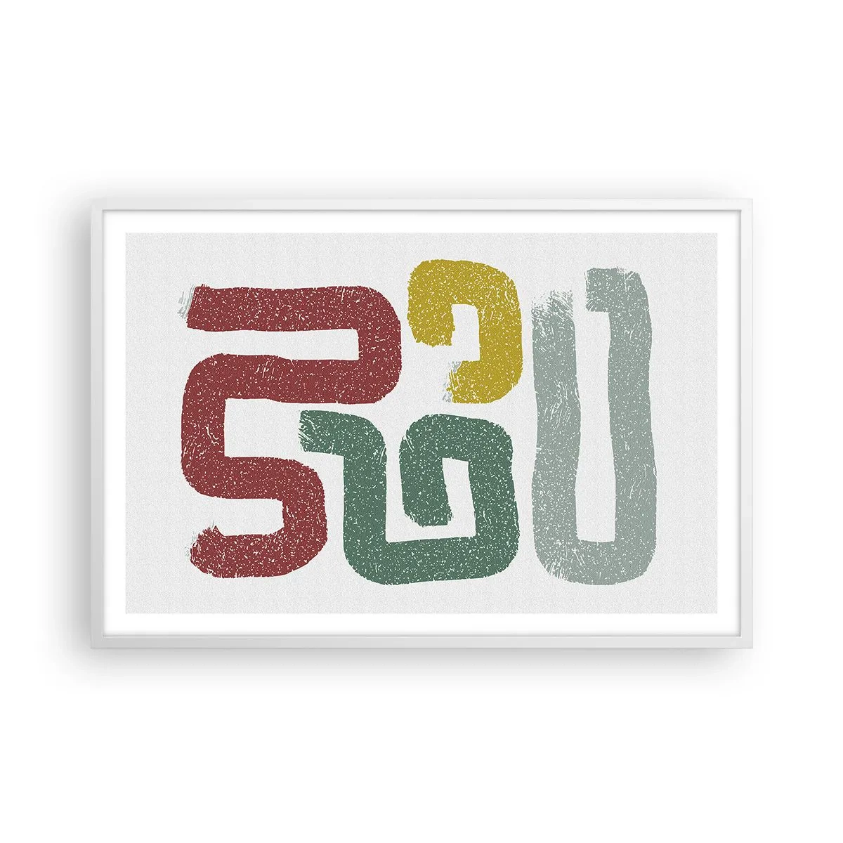 Affiche dans un cadre blanc - Poster - Dans une langue inconnue - 91x61 cm