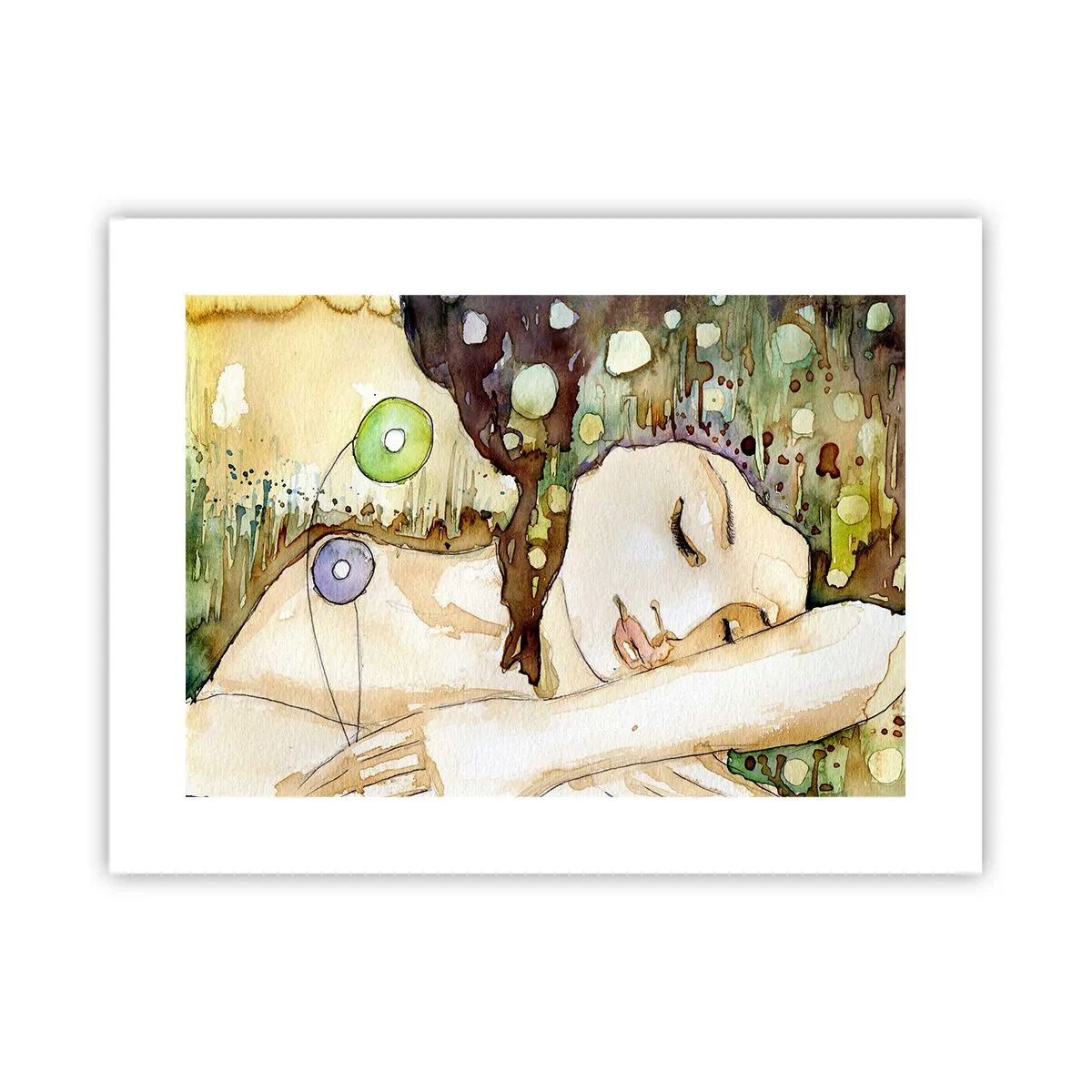Affiche - Poster - Un rêve violet émeraude - 40x30 cm
